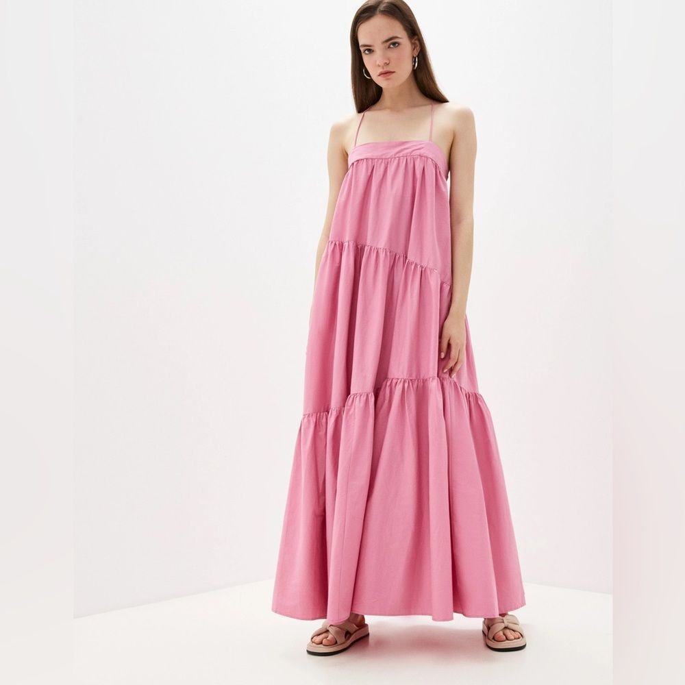 Mango Voluminous Maxi Ruffled Printed Dress - Picture 3 of 7
